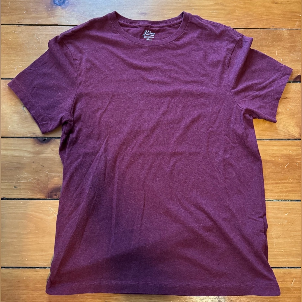 J. Crew Men's Burgundy T-Shirt